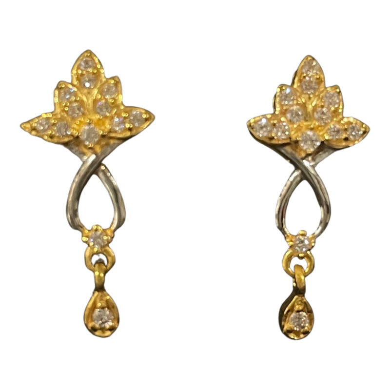 Modest Dual Dotted 22K Gold Bali Earrings – Andaaz Jewelers